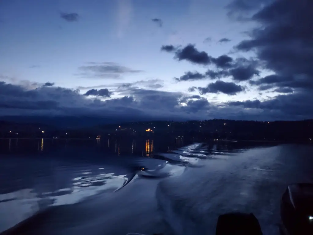 Okanagan Lake at dusk