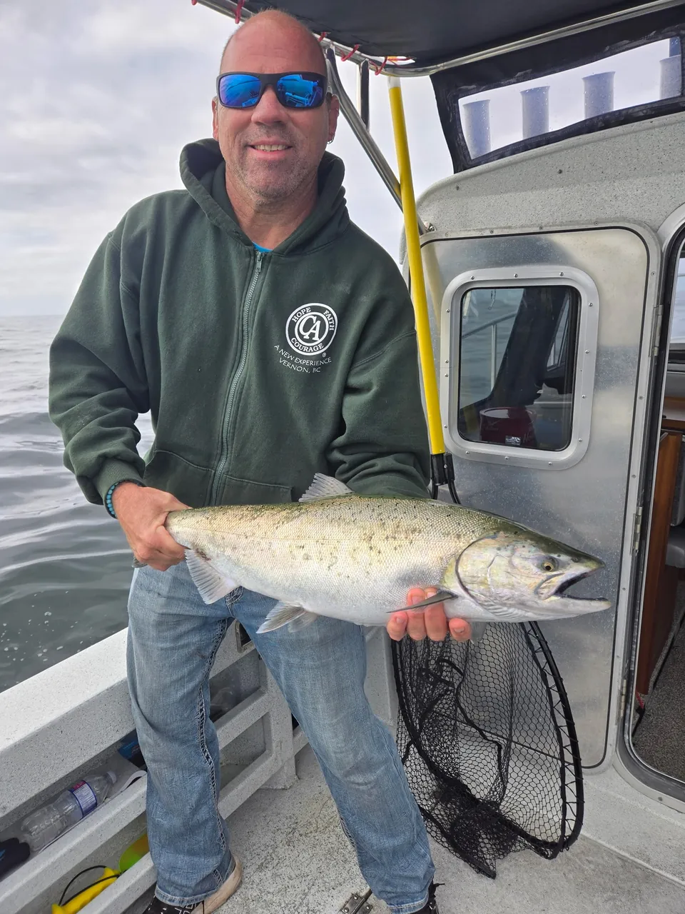 Salmon ready for the net