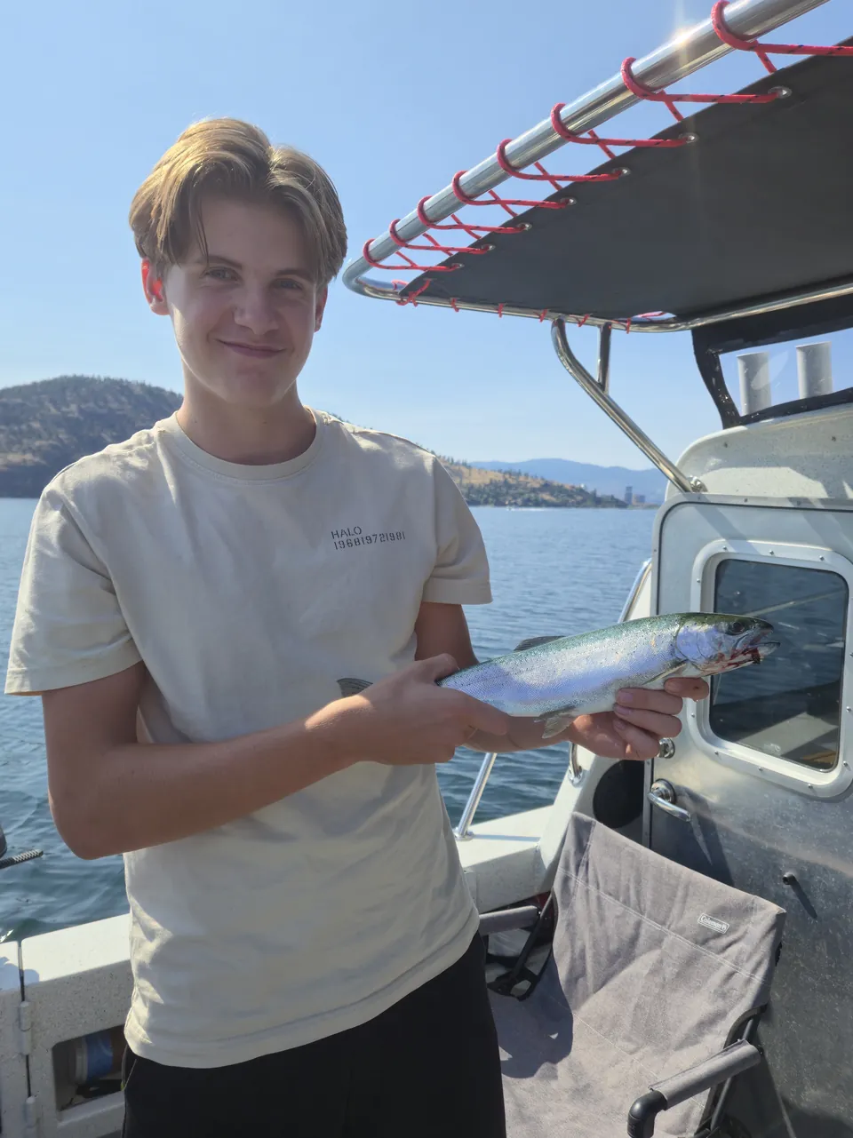 Young angler with an Okanagan Lake catch