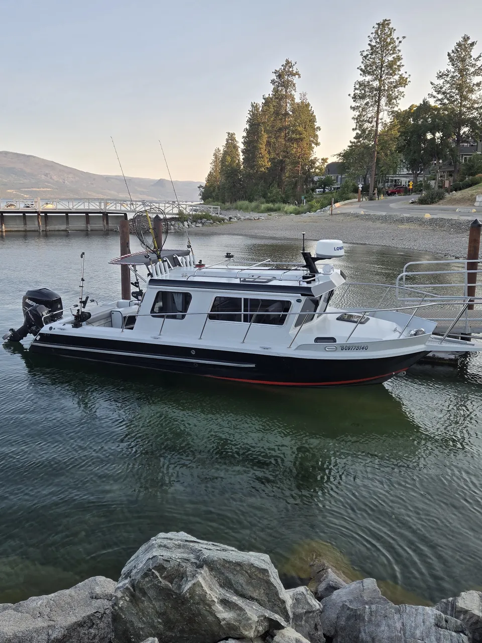 Docked on Okanagan Lake at dawn